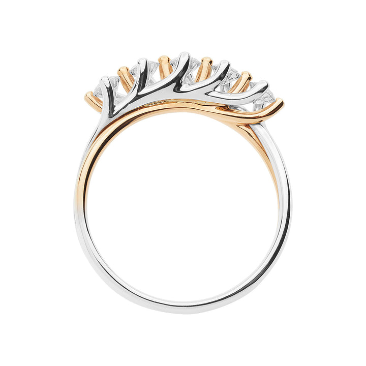 Comete Ring i pink og hvidguld med diamanter ANB2658