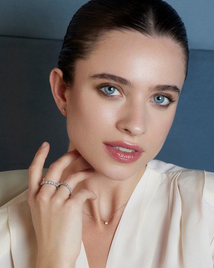 Comete Ring i 750‰ hvidguld og diamanter ANB2681
