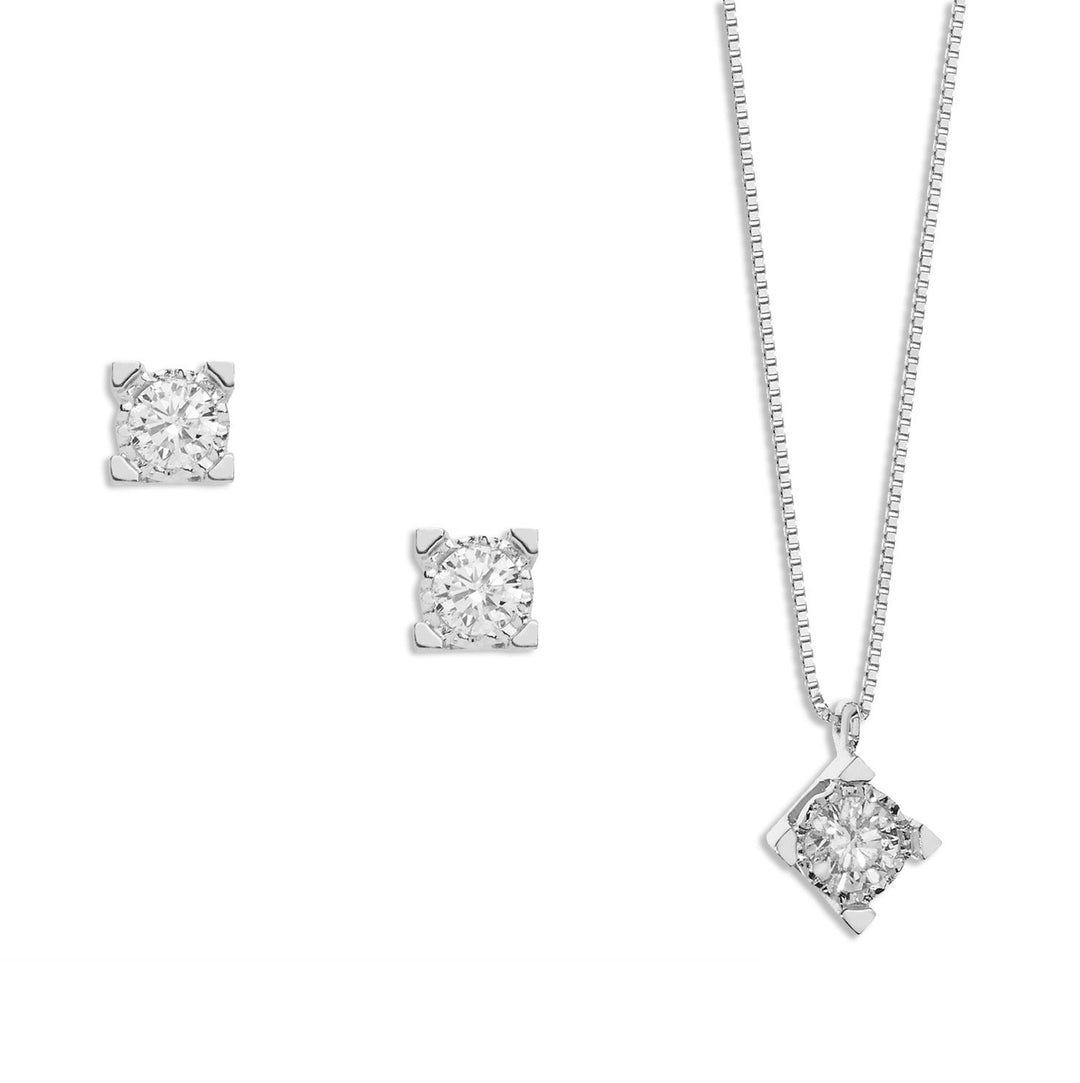 Comete halskæde og øreringe diamant lyspunkt i guld og diamanter KIT15371006