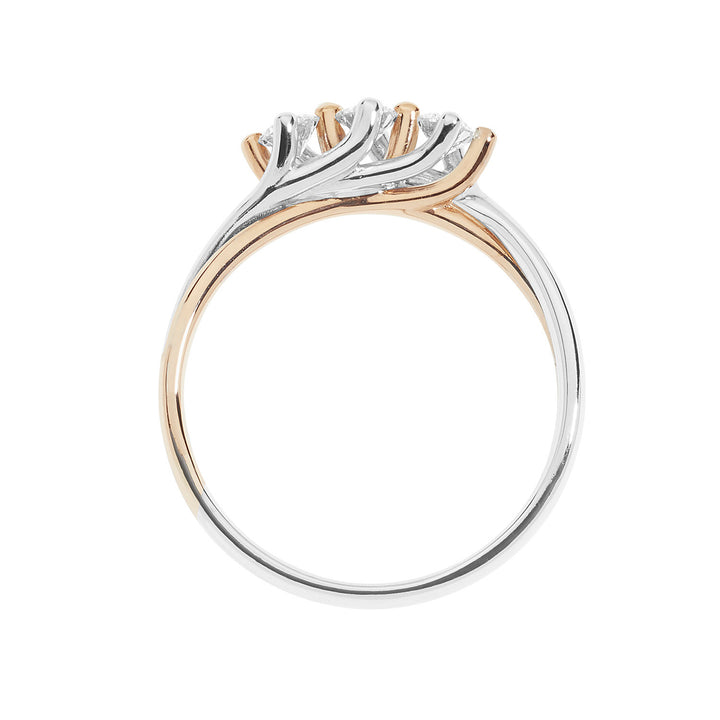 Comete Trilogy Bicolour i guld og diamant ANB2578