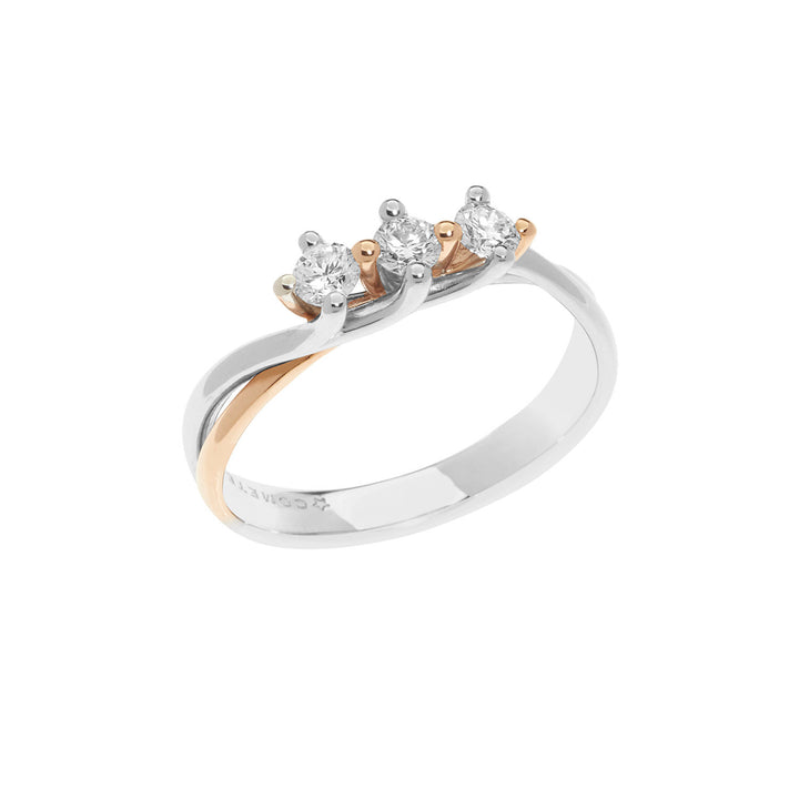 Comete Trilogy Bicolour i guld og diamant ANB2578