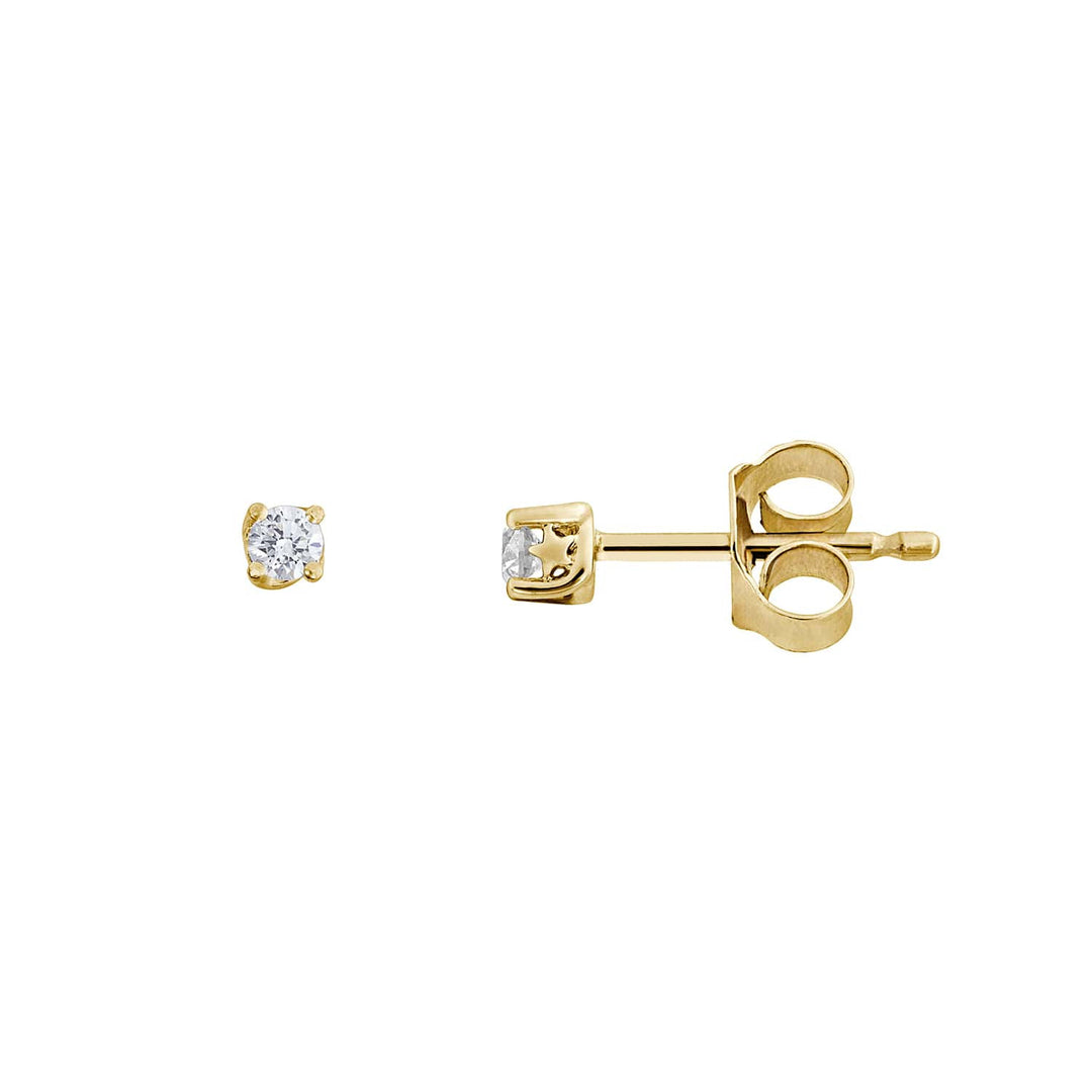 Comete Earrings in 750‰ yellow gold with white diamond ORB1144G