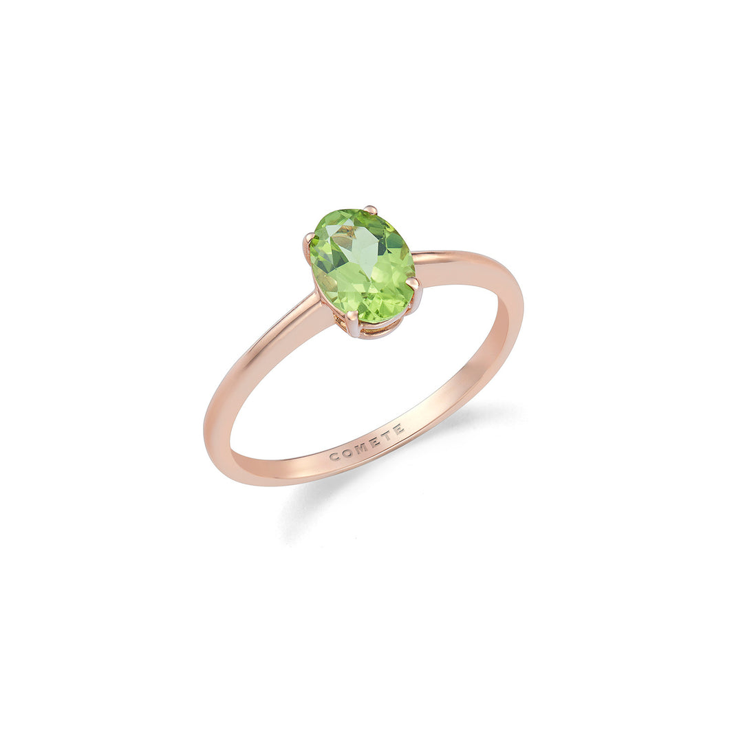 Comete Ring i 750‰ rosa guld og oval Peridot ANB2698