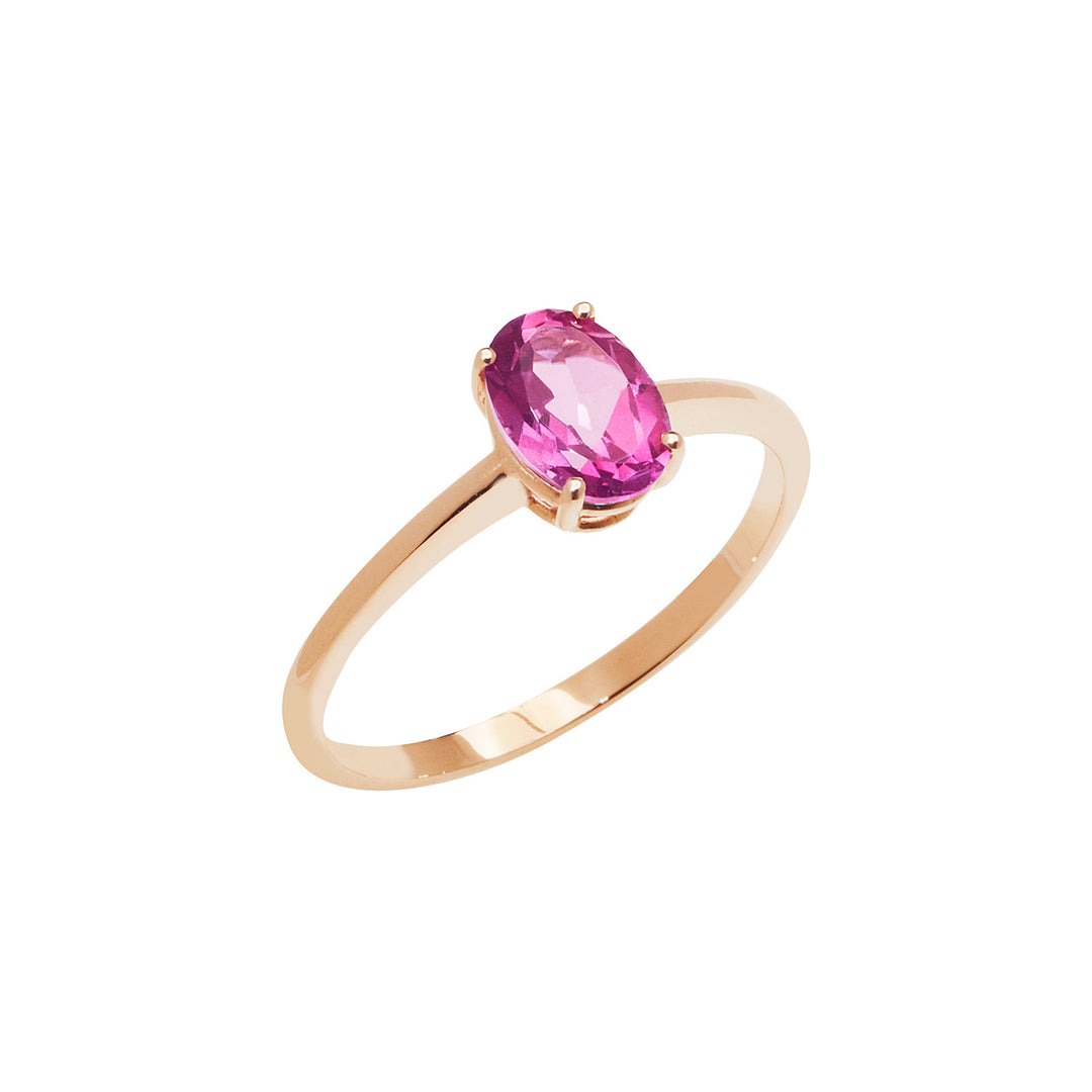 Comete Ring i rosa guld med Oval Pink Topaz ANB2678