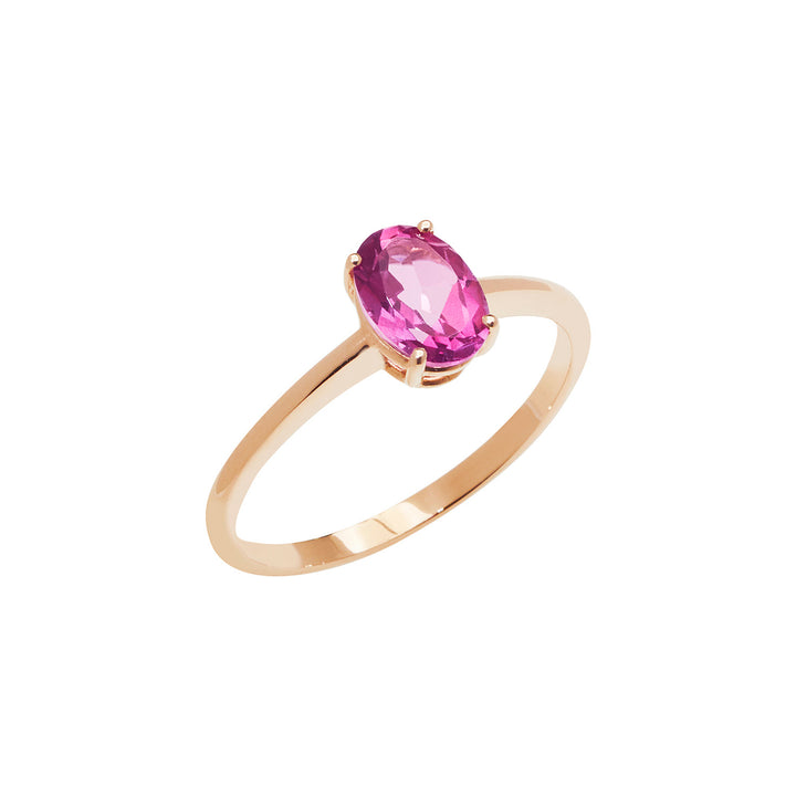 Comete Ring i rosa guld med Oval Pink Topaz ANB2678