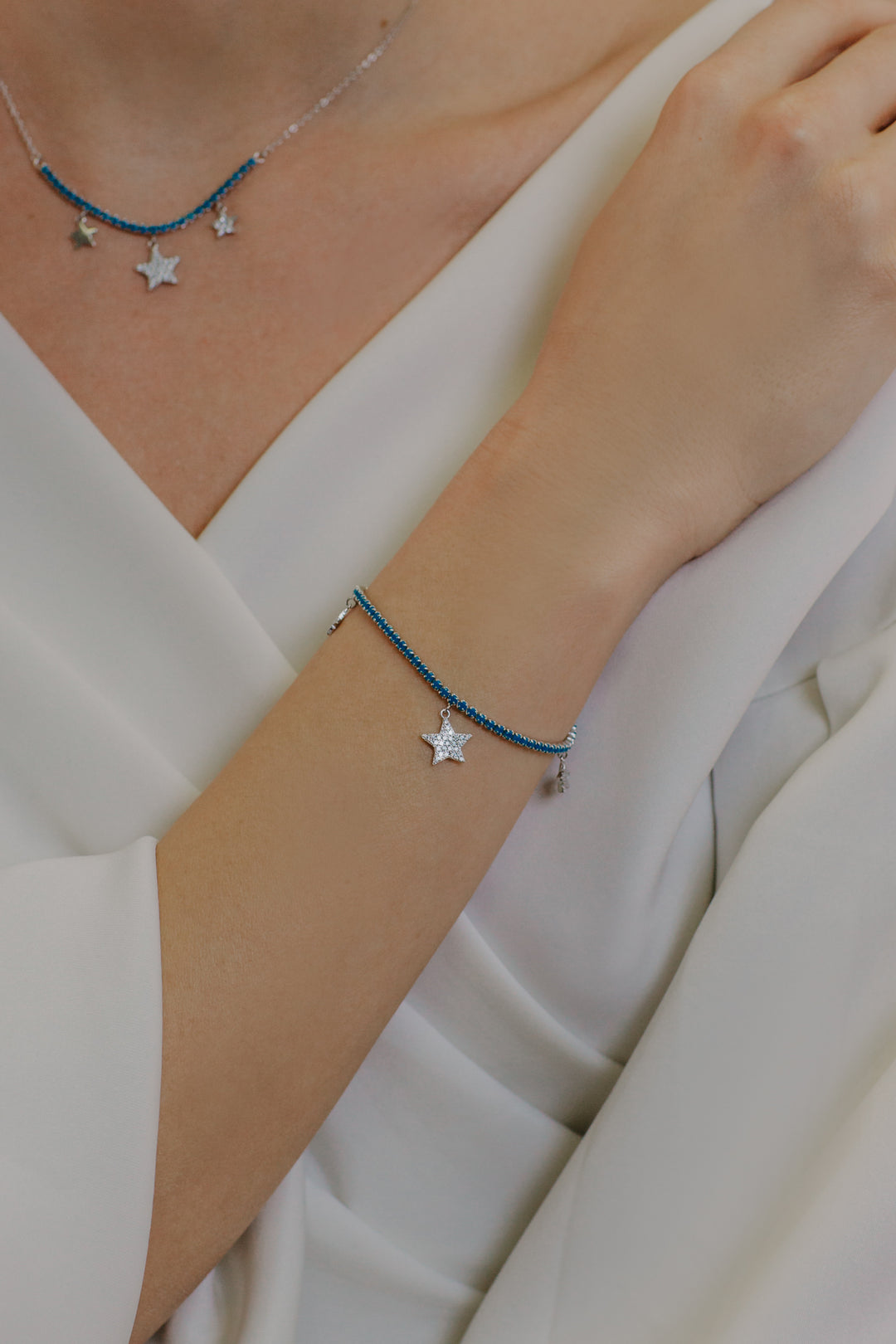 Comete sølv tennisarmbånd Star BRA252