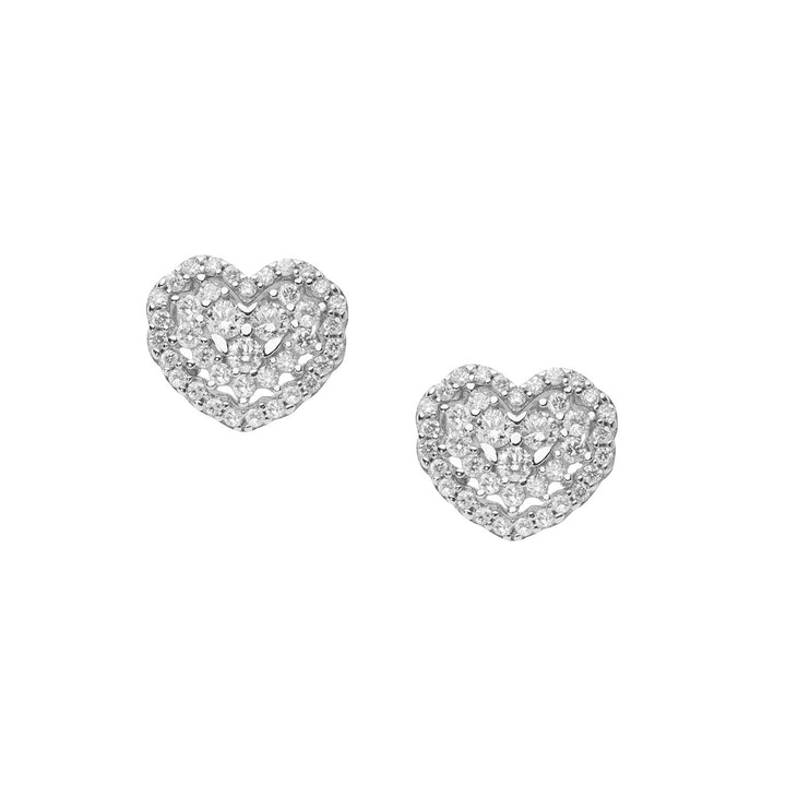 Comete Heart øreringe i guld og diamanter ORB943