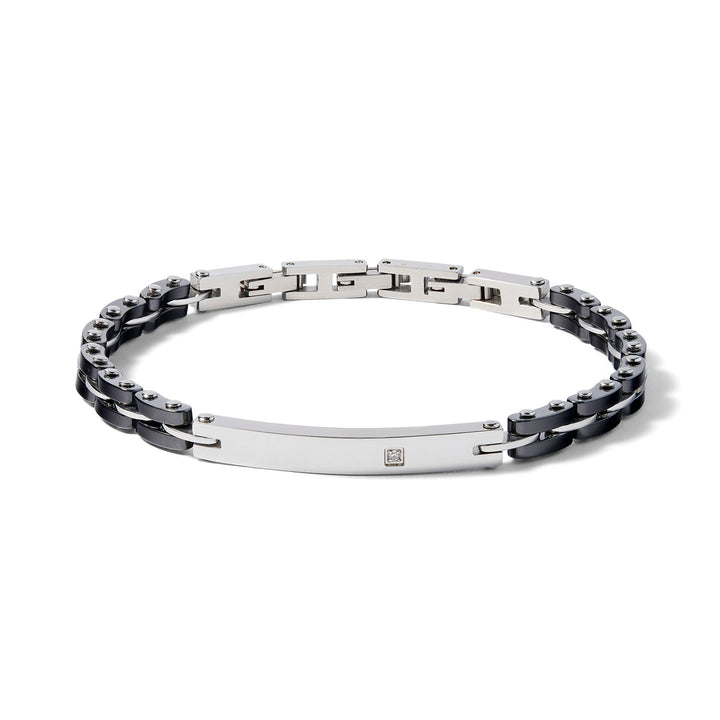 Comete armbånd i stål og sort keramik UBR1070