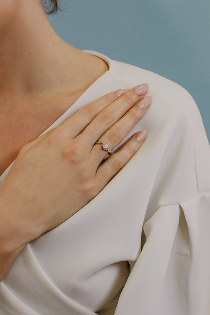 Comete rosa guldring med diamanter ANB 2646