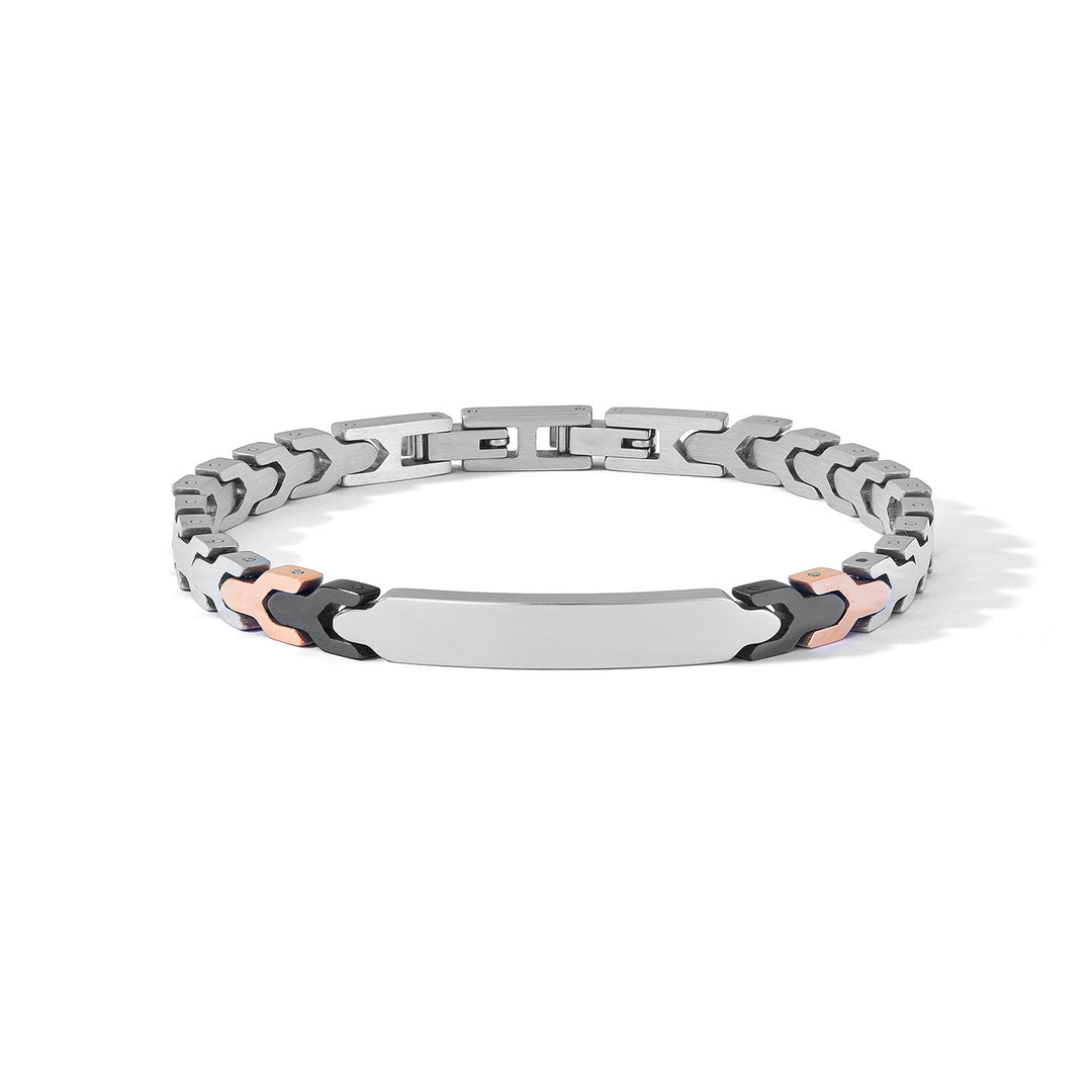 Comete Armbånd Stål, sort og rosé PVD UBR1228