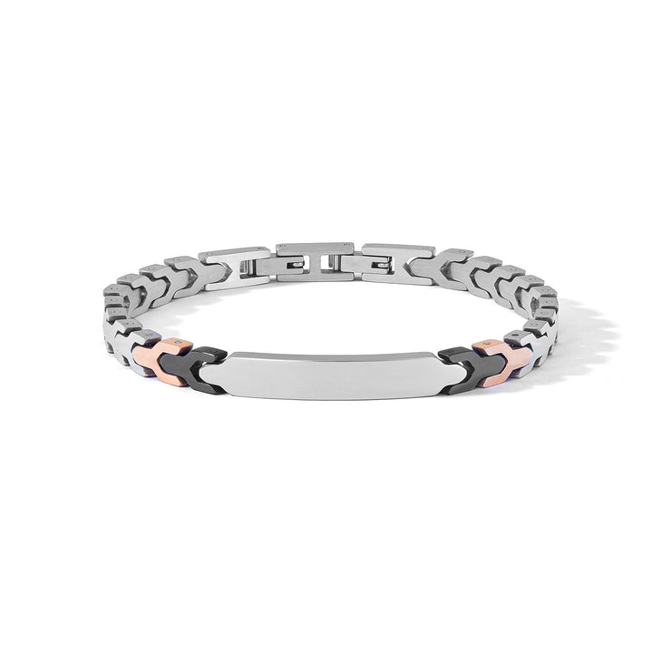 Comete Armbånd Stål, sort og rosé PVD UBR1228