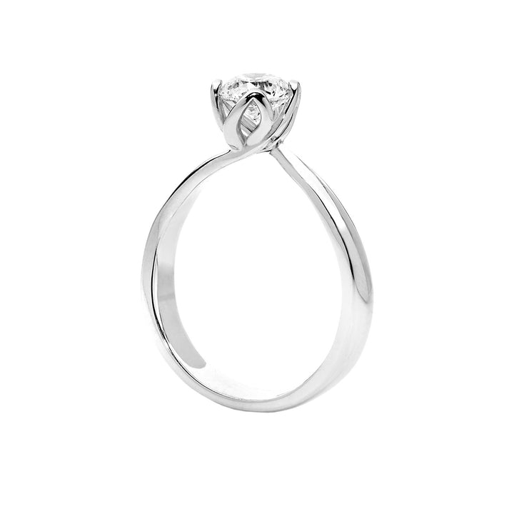 Comets Solitaire kronblade i guld og diamant ANB2201