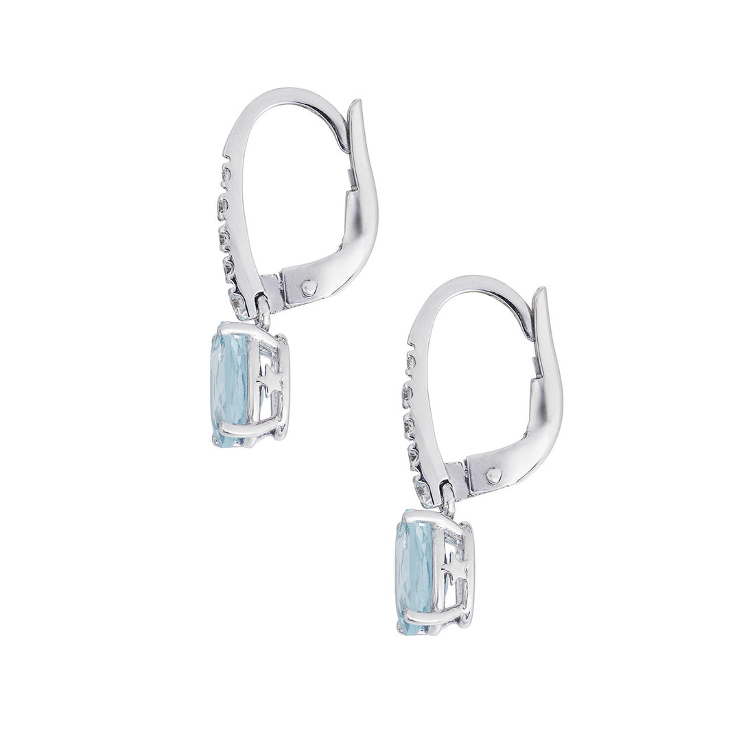 Comete Oval Aquamarine øreringe i guld og diamanter ORQ277