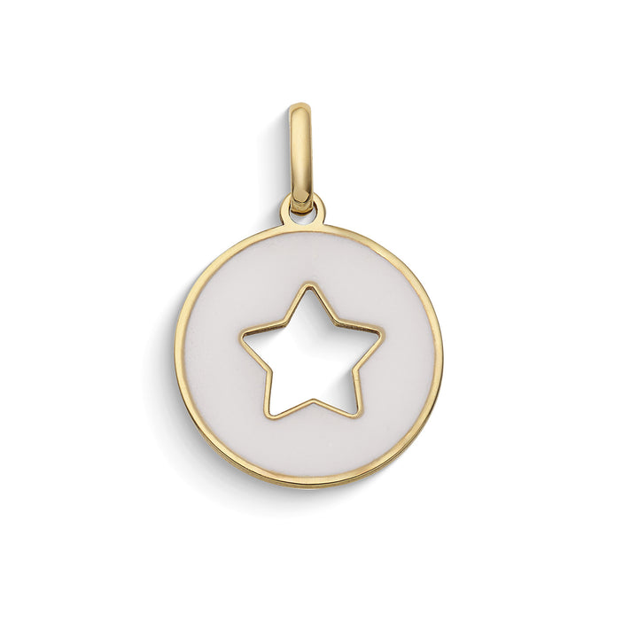 Comete Star Pendant i 375‰ gult guld KCOB045
