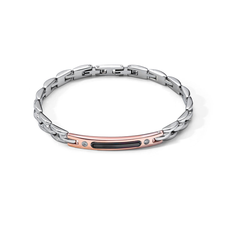 Comete armbånd i stål, PVD med zirkoner UBR1032