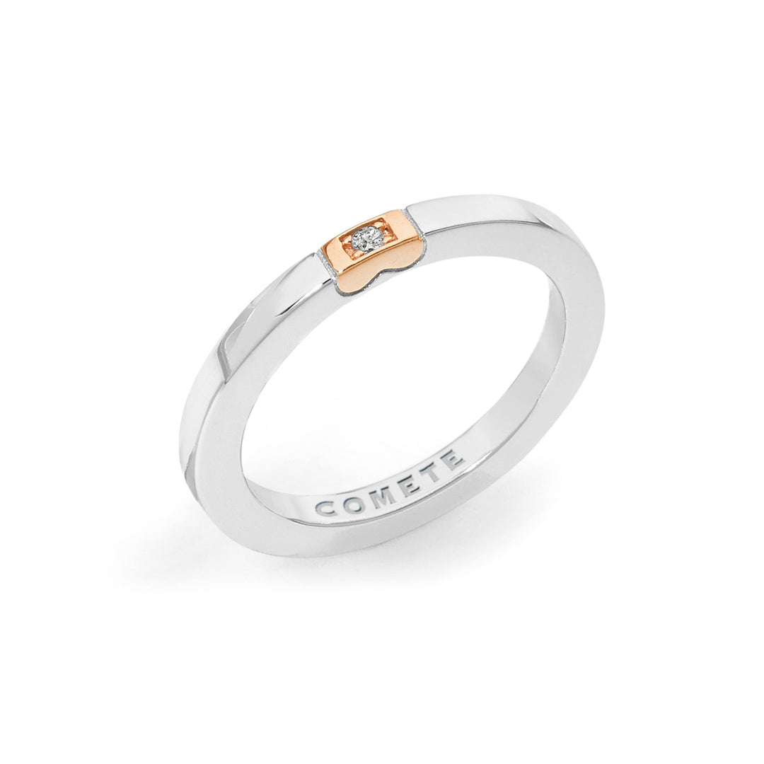 Comete Damen-Silberring Rosa Herz ANG106M9