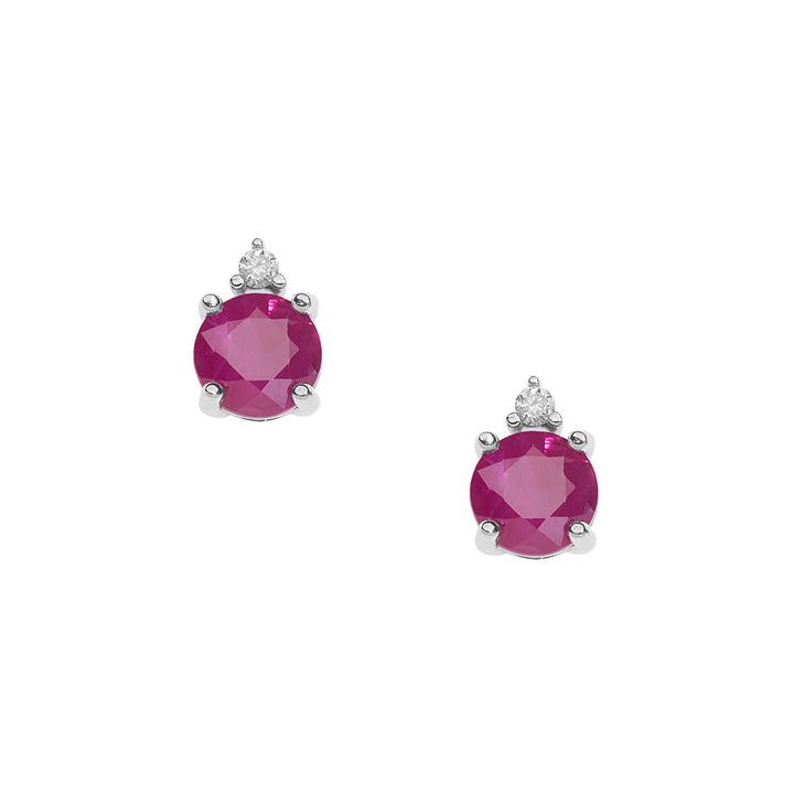 Comete-Ohrringe aus Gold, Diamanten und runden Rubinen ORB966