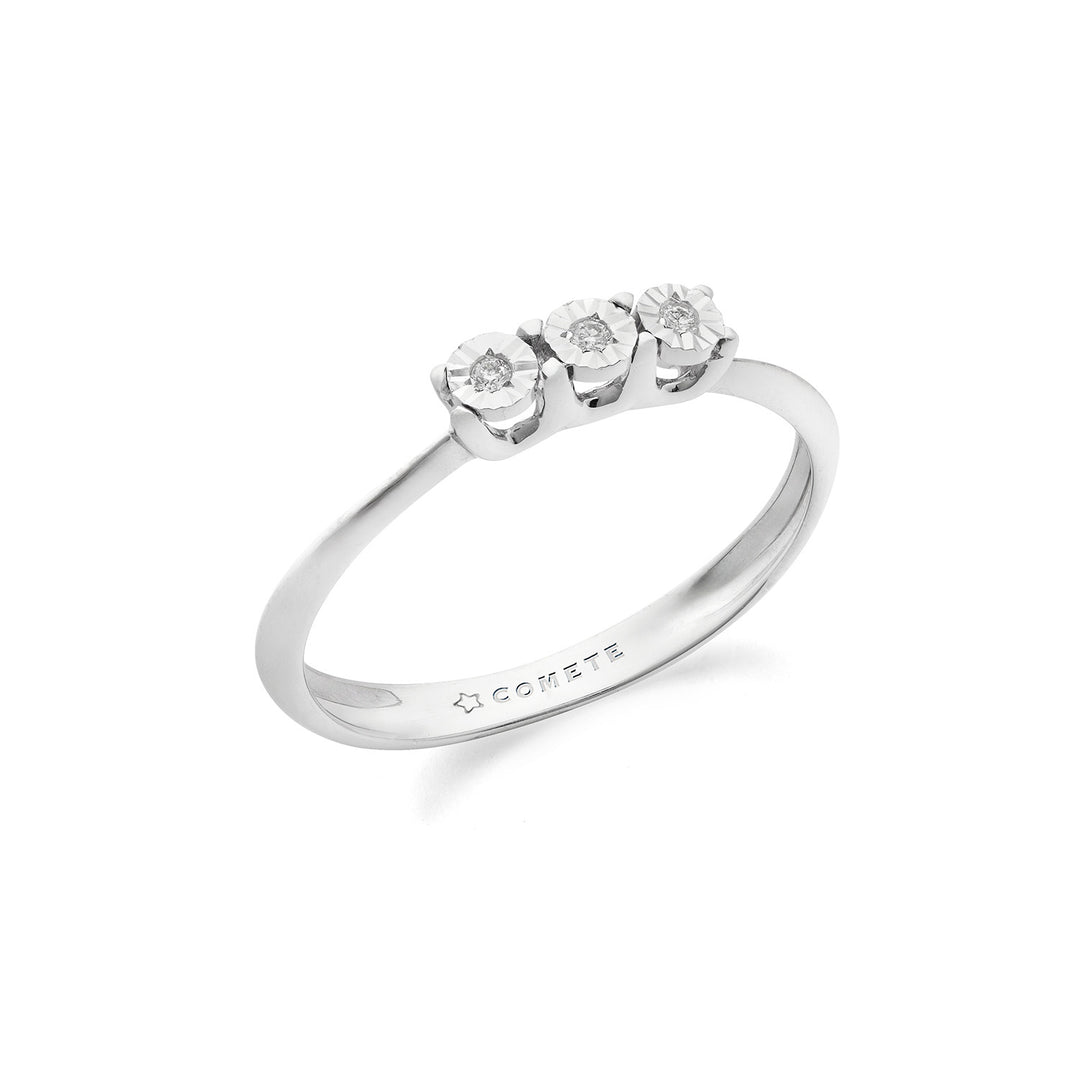 Comete Trilogy ring 375‰ guld og hvid diamant KANB1902