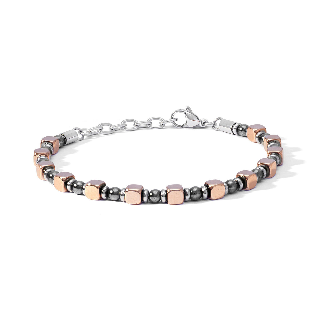 Comete stål og hæmatit armbånd med rosé PVD UBR1183