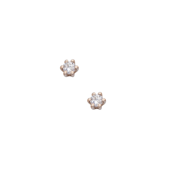 Comete øreringe i 750‰ hvid og rosa guld og diamanter ORB1100