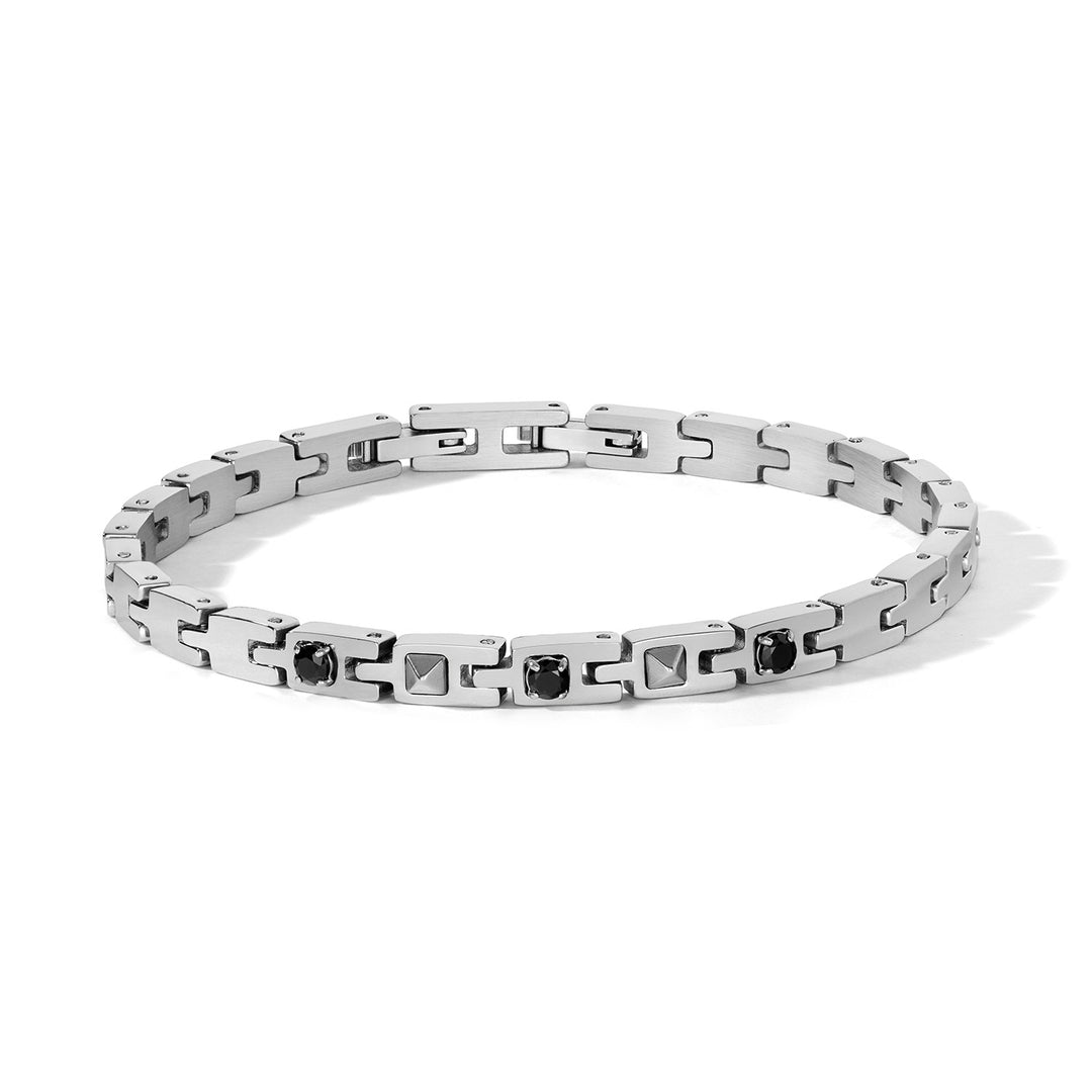 Comete Armbånd i stål og sorte zirkoner UBR1316