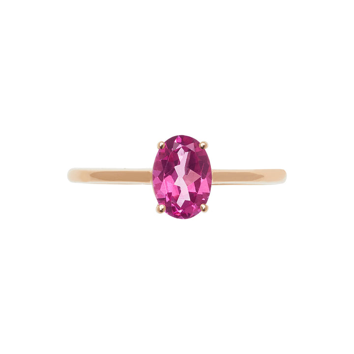 Comete Ring i rosa guld med Oval Pink Topaz ANB2678