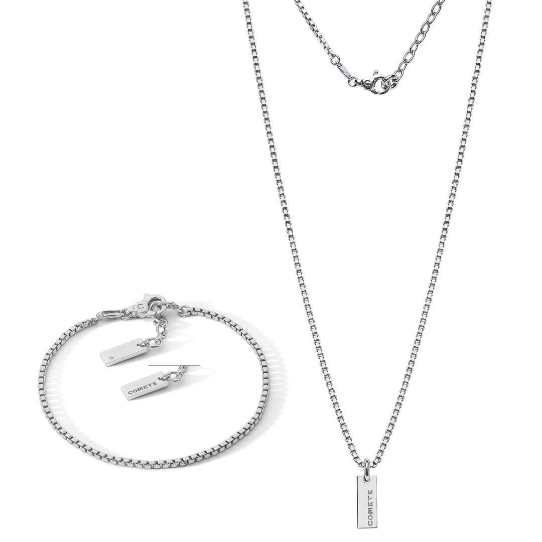 Comete armbånd og choker i sølv og hvid diamant KIT7471255