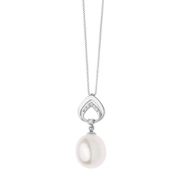 Comete-Halskette mit Perlen aus Gold und Diamanten GLP547