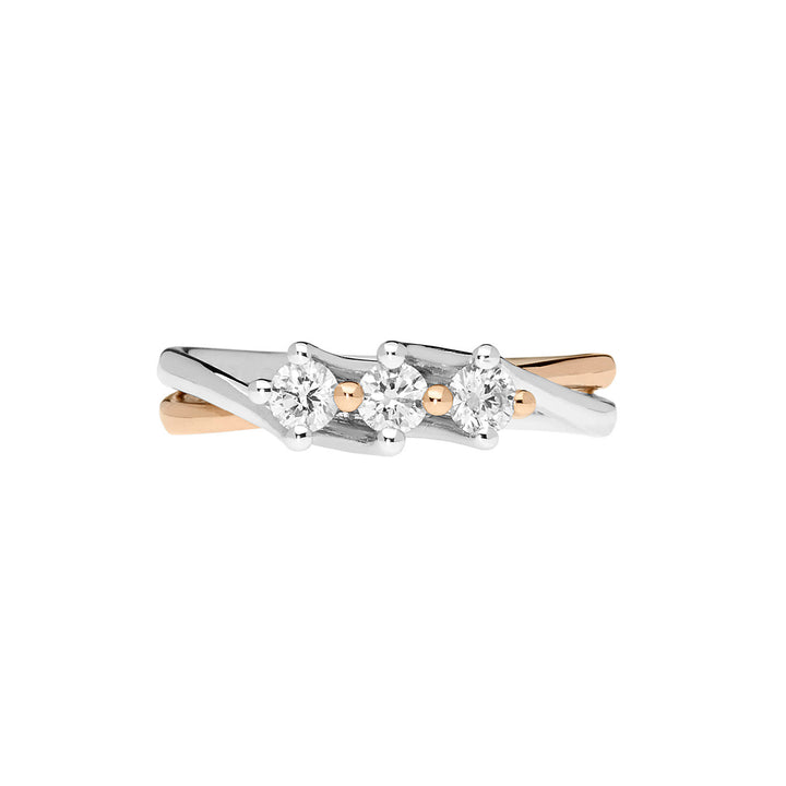Comete Trilogy Bicolour in Gold und Diamant ANB2590