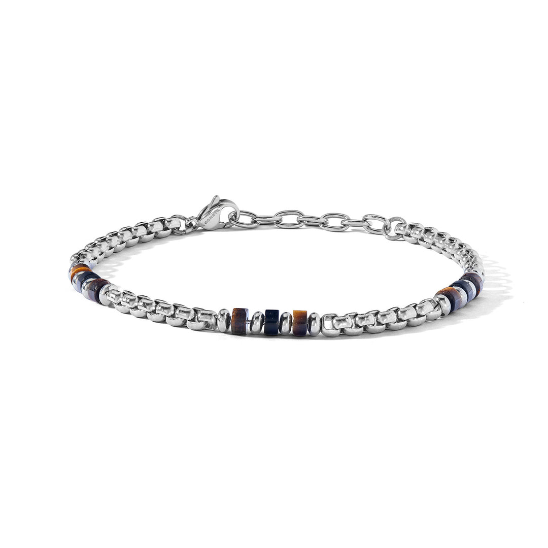 Comete armbånd i stål, tigerøje og sort onyx UBR1270