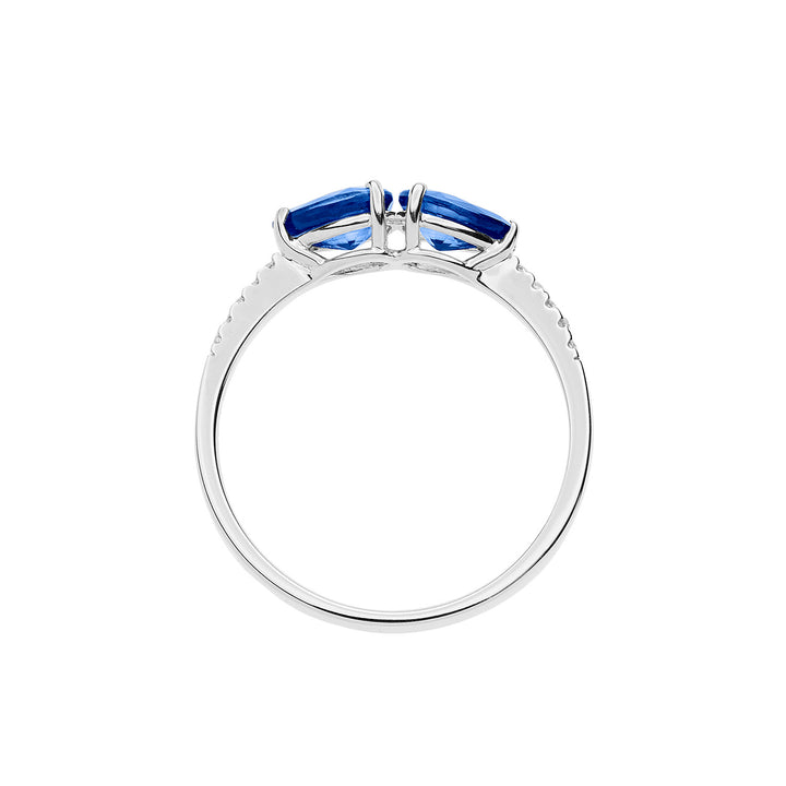 Comete guldring med diamanter og safirer Drop ANB2635
