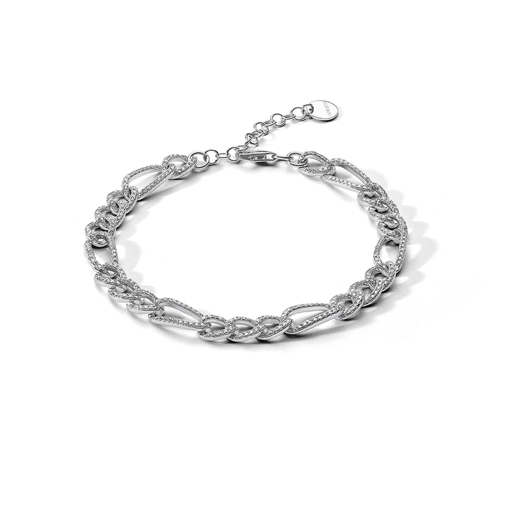 Comete Bracelet in rhodium-plated 925‰ silver, white zircons UBR1290