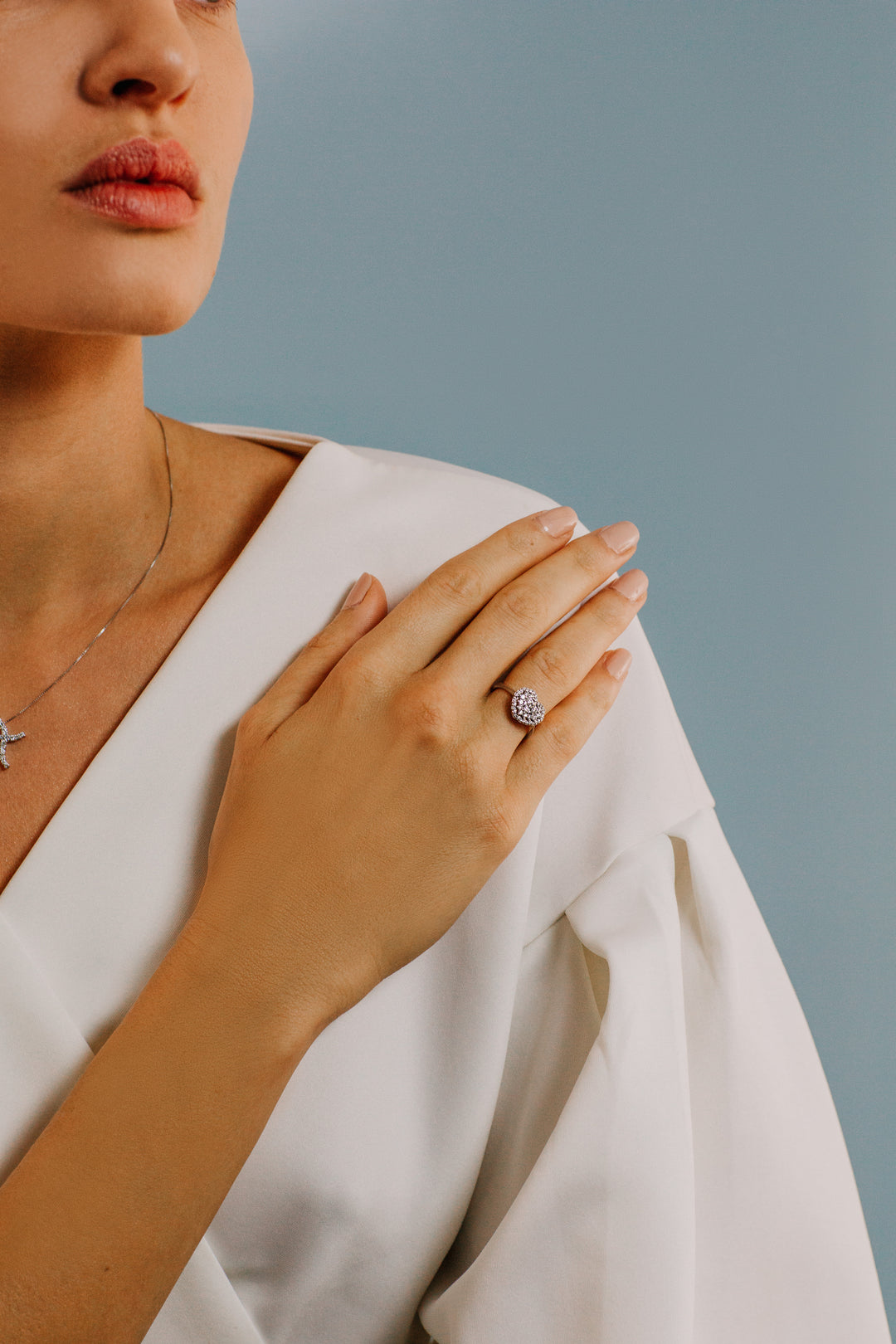 Comete-Herzring aus Gold und Diamanten ANB2416