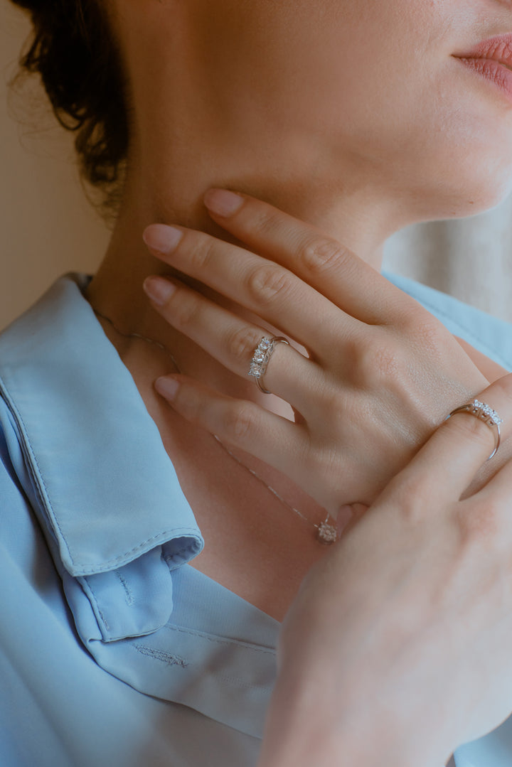 Comete Trilogy Ring in Gold and Diamonds ANB2643