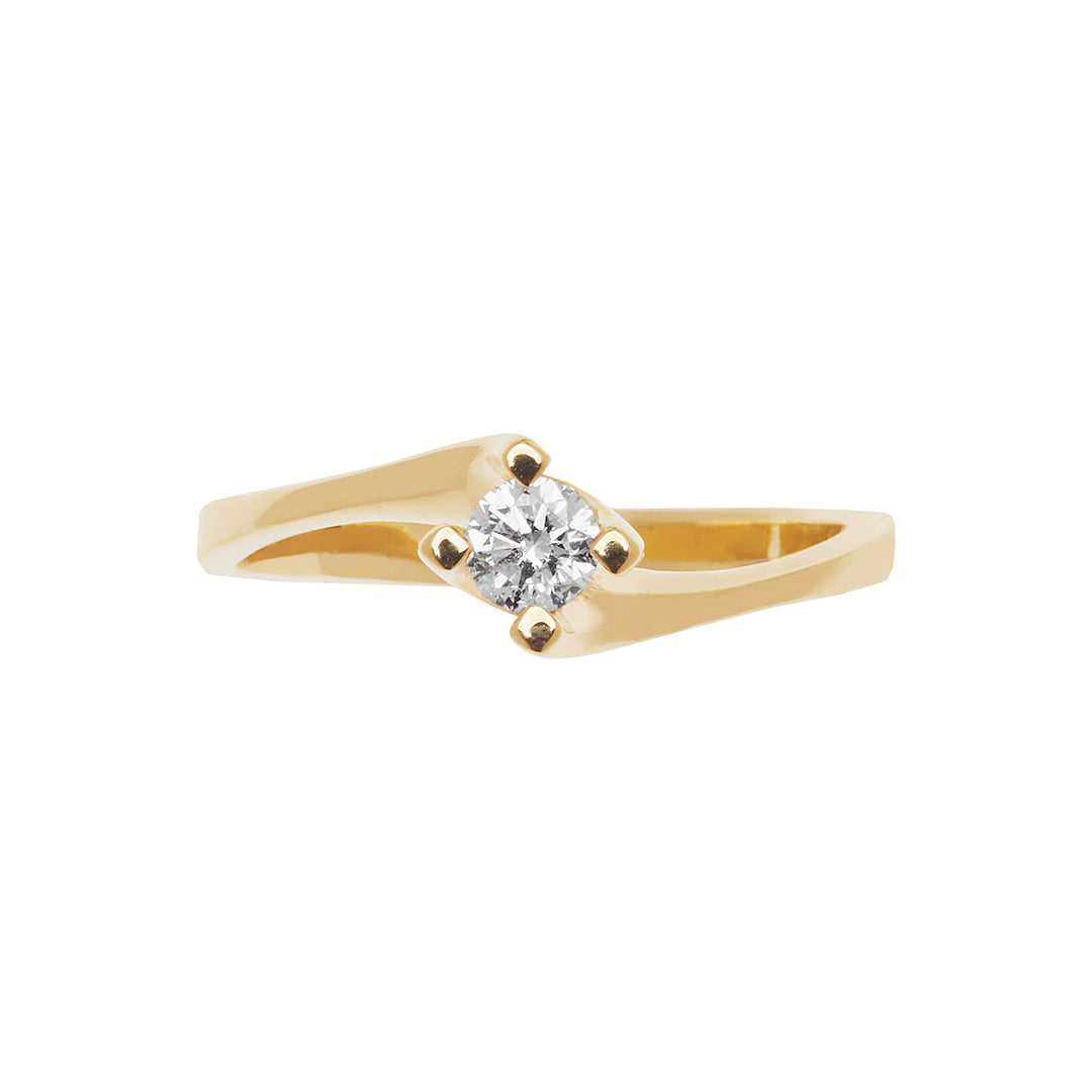 Comete Valentino Solitaire in Gelbgold und Diamant ANB2037G