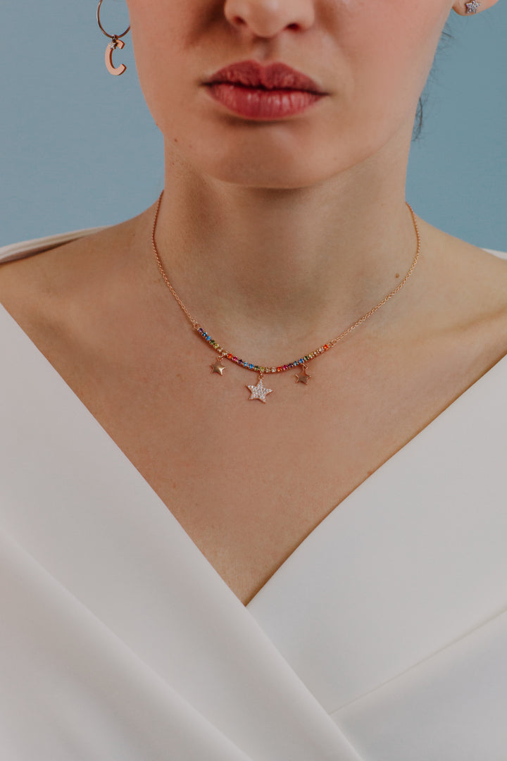 Comete Tennis Choker i Silver Star GLA258