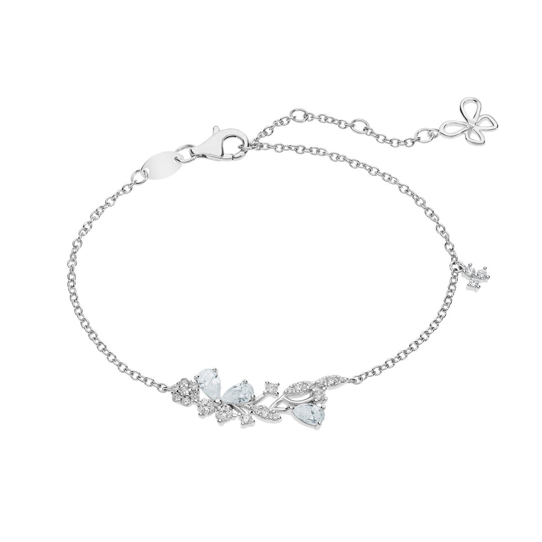 Comete Sølvarmbånd med Zircon Butterfly BRA166