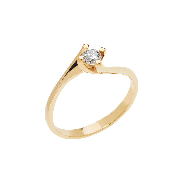 Comete Valentino Solitaire in Gelbgold und Diamant ANB2038G