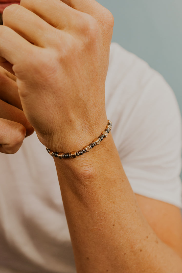 Comete stål og hæmatit armbånd med rosé PVD UBR1183