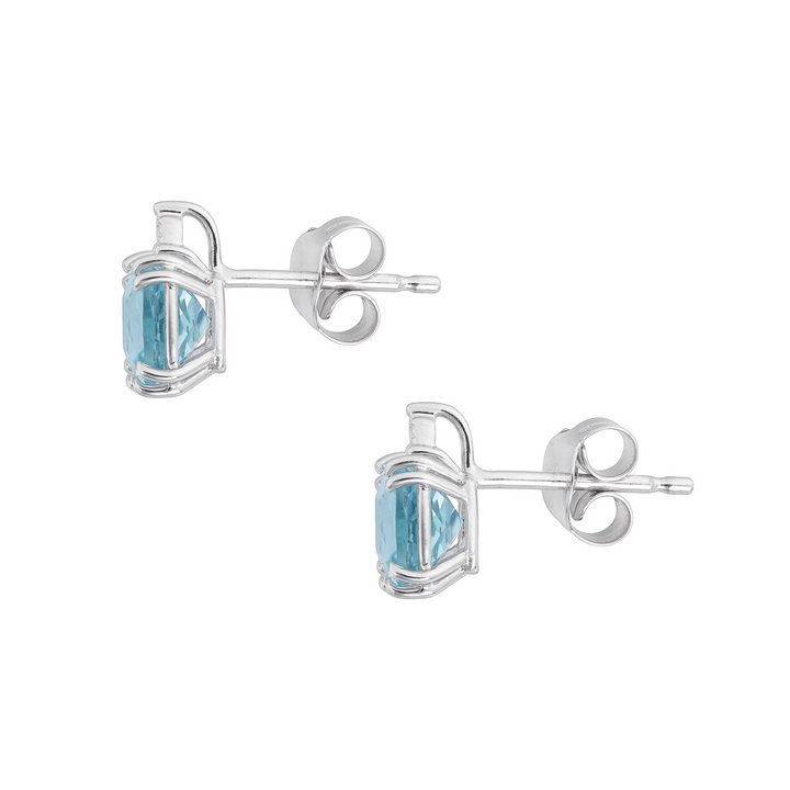 Comete Antique cut Aquamarine øreringe i guld og hvide diamanter ORQ274