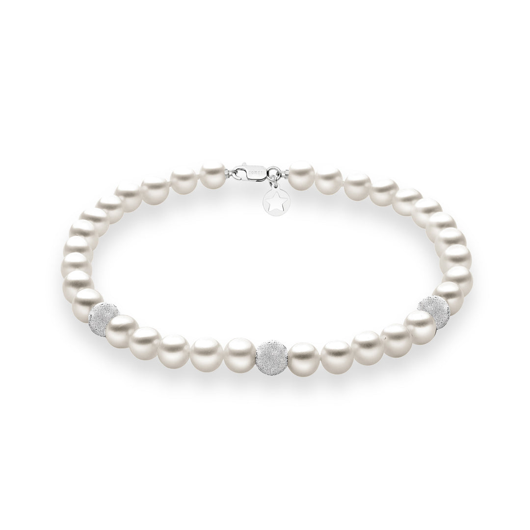 Comete Acquadolce Pearl Wire Armbånd i hvidguld BRQ190B