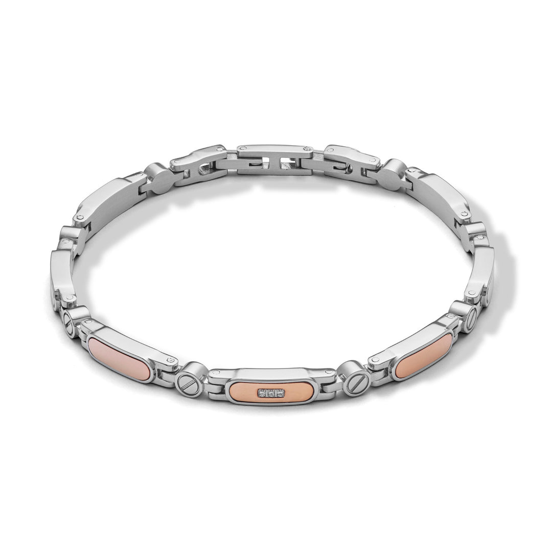 Comete armbånd i rosé pvd stål og diamanter UBR1009