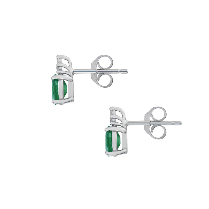 Comete øreringe i guld og hvide diamanter, Oval Emerald ORB1105S3