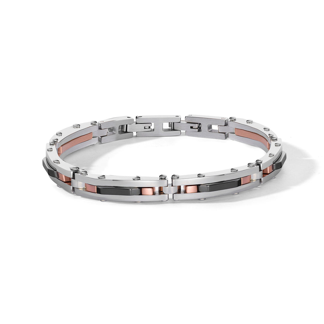 Comete-Armband aus Stahl, schwarzer Keramik und PVD UBR1313