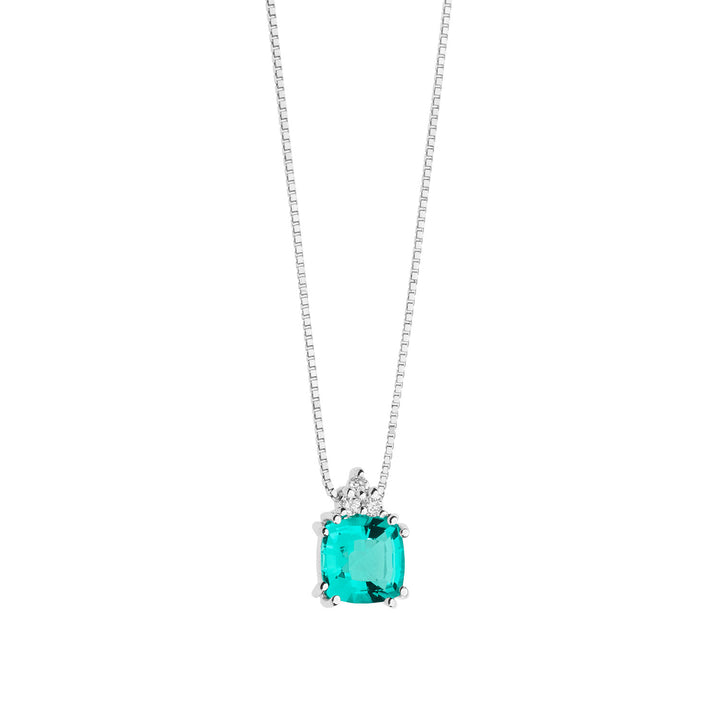 Comete-Halskette aus Gold, Diamanten und antikem Smaragd GLB1514