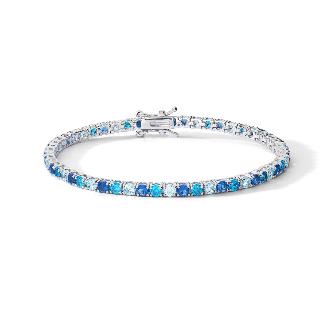 Comete Silberarmband mit Zirkonen Saphir, Topas und Aquamarin BRA267M16