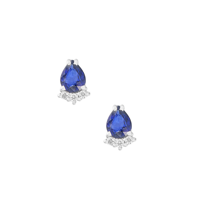 Comete Earrings in 750‰ Gold, Diamonds and Sapphires drop ORB1149