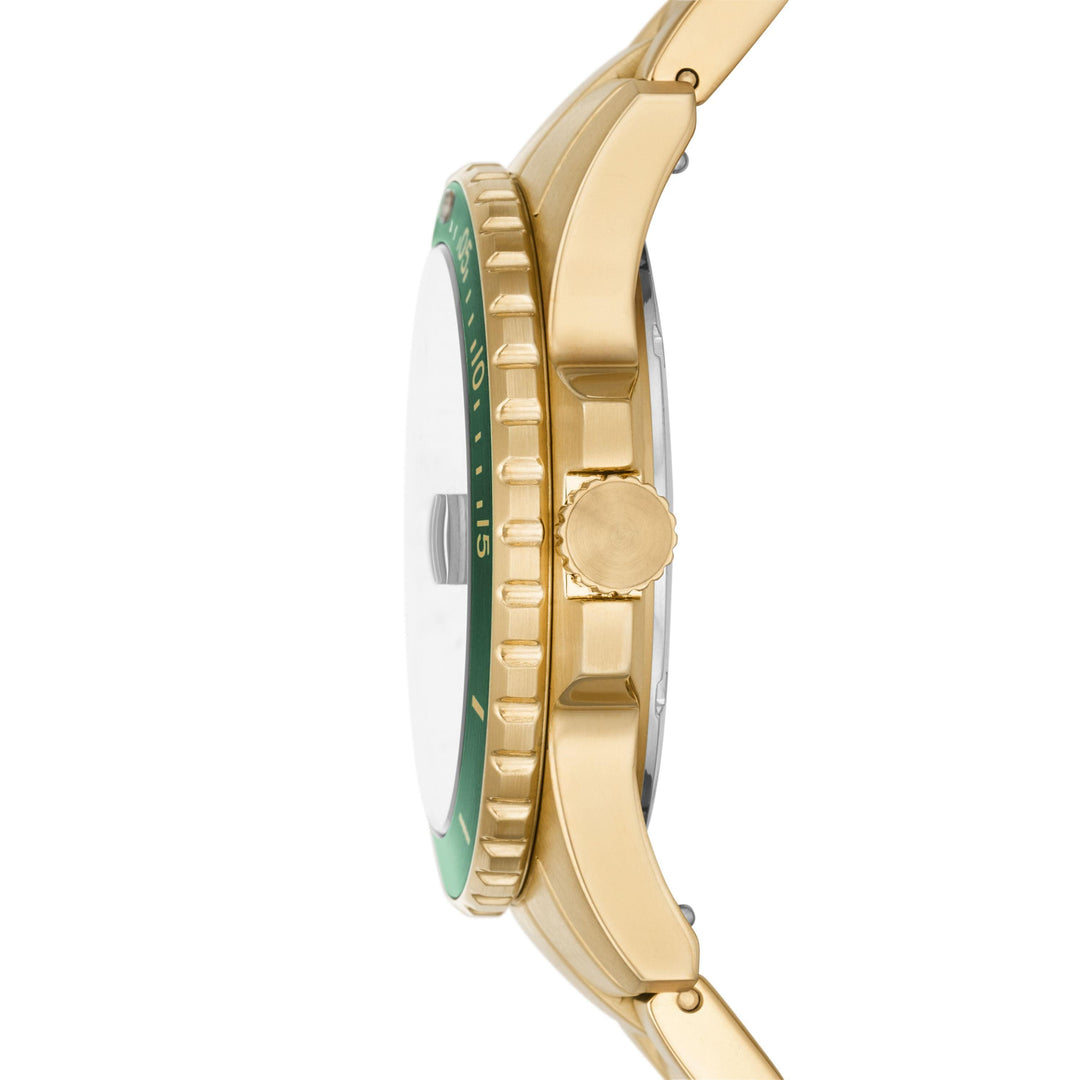 Fossil orologio Fossil Blue a tre sfere con datario e bracciale in acciaio color oro FS5950 - Capodagli 1937
