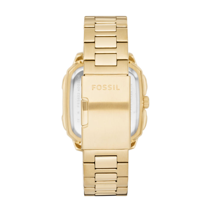 Fossil orologio Inscription a tre sfere con datario e bracciale in acciaio color oro FS5932 - Capodagli 1937