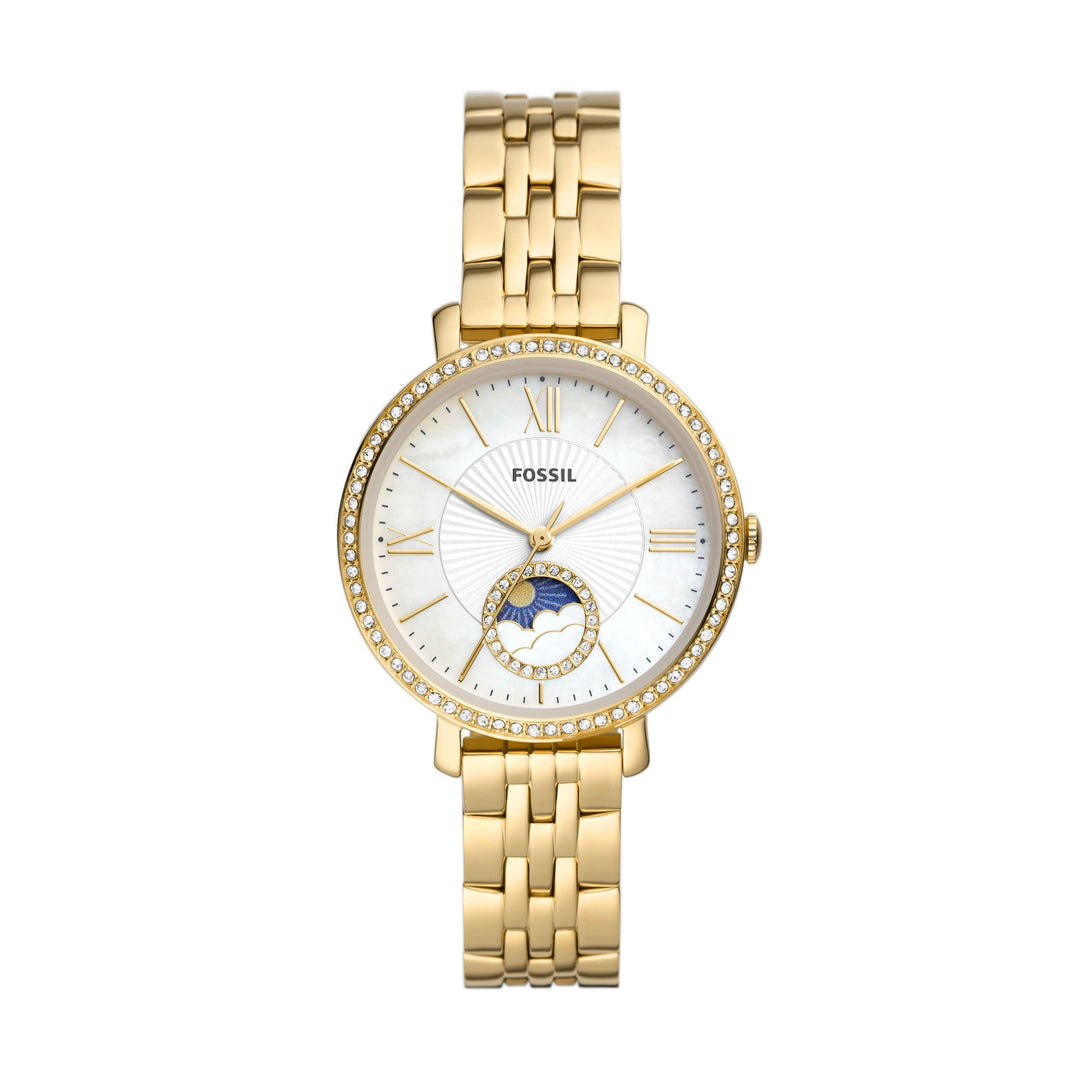 Fossil orologio multifunzione Jacqueline con fasi solari e lunari con bracciale in acciaio color oro ES5167 - Capodagli 1937